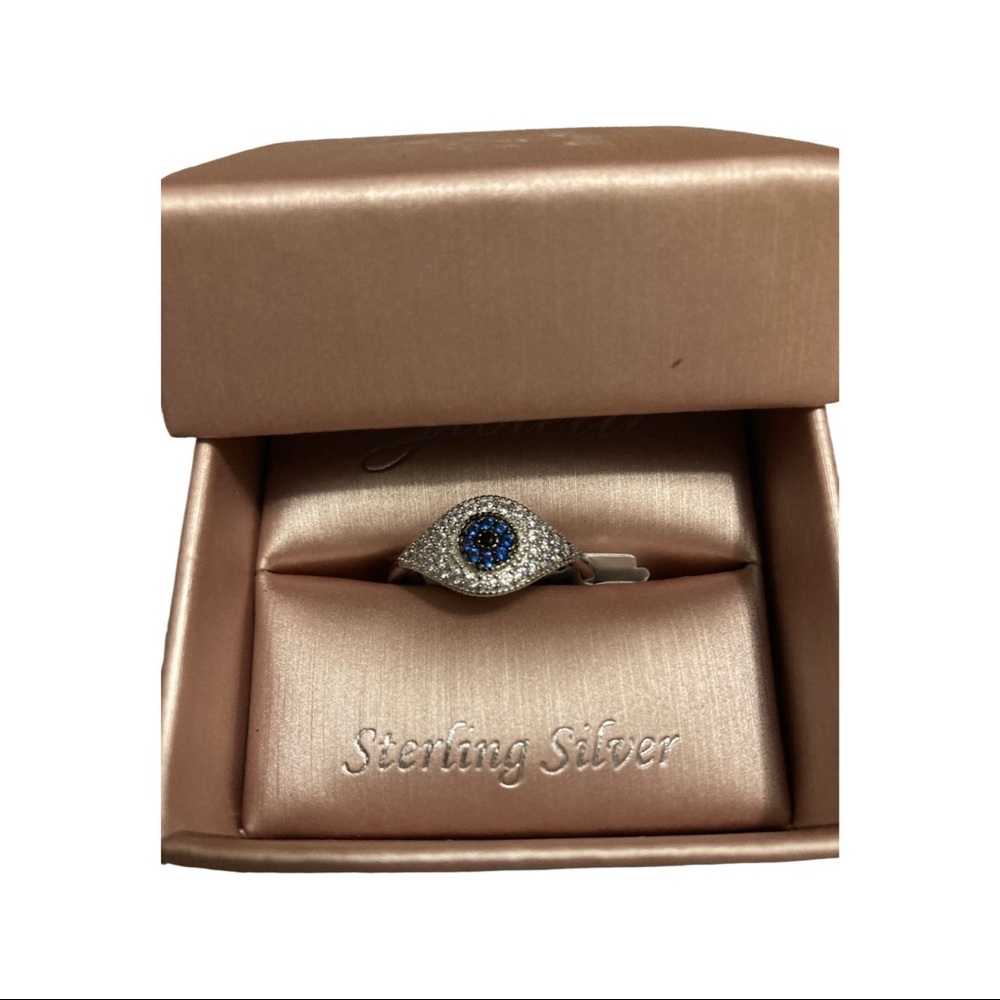 Size 9 evil eye ring